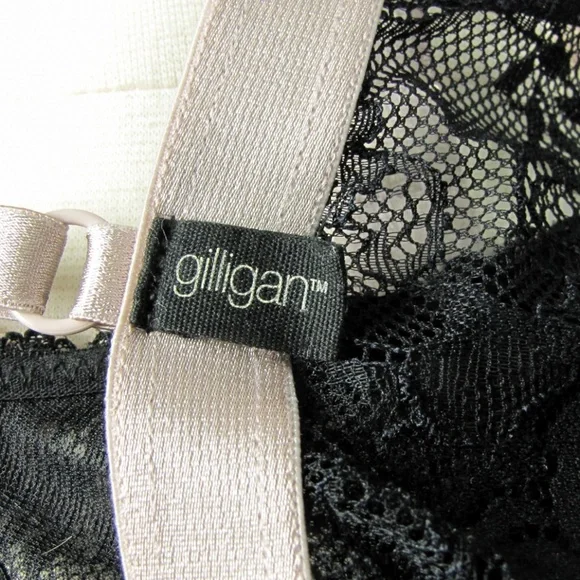 Gilligan Black Lace with Pink Trim Teddy Cami M - Picture 8 of 8